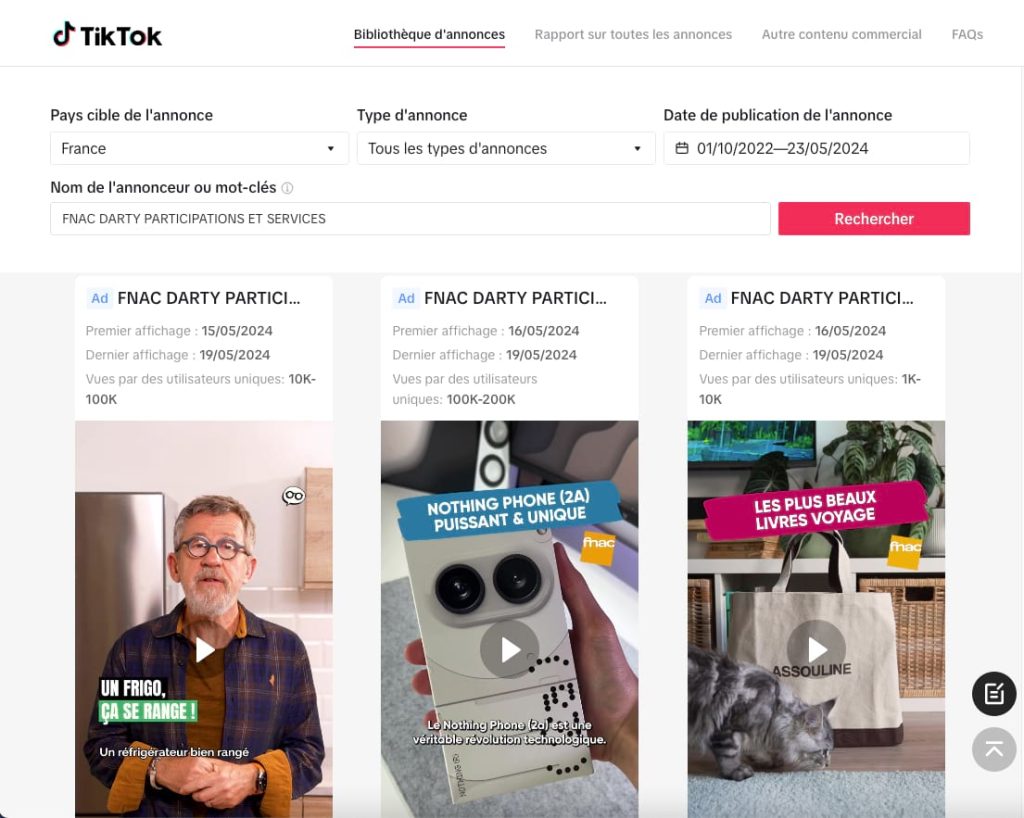 tiktok-bibliotheque-annonces-tiktok-ads-exemple-darty